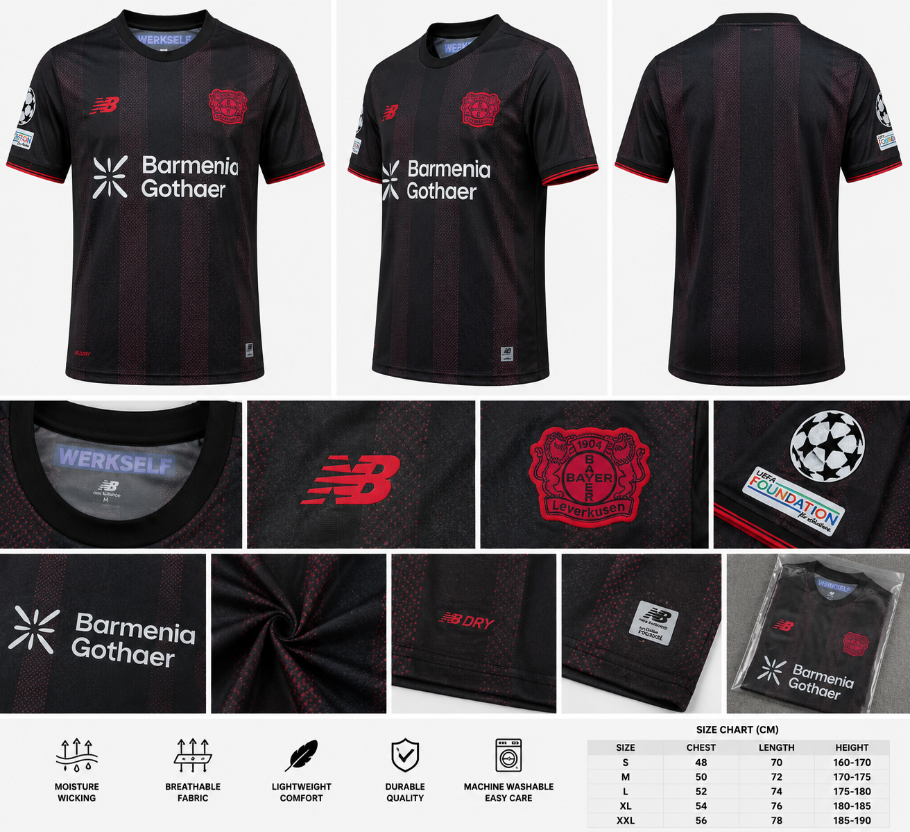 Maillots du club allemand Bayer 04 Leverkusen