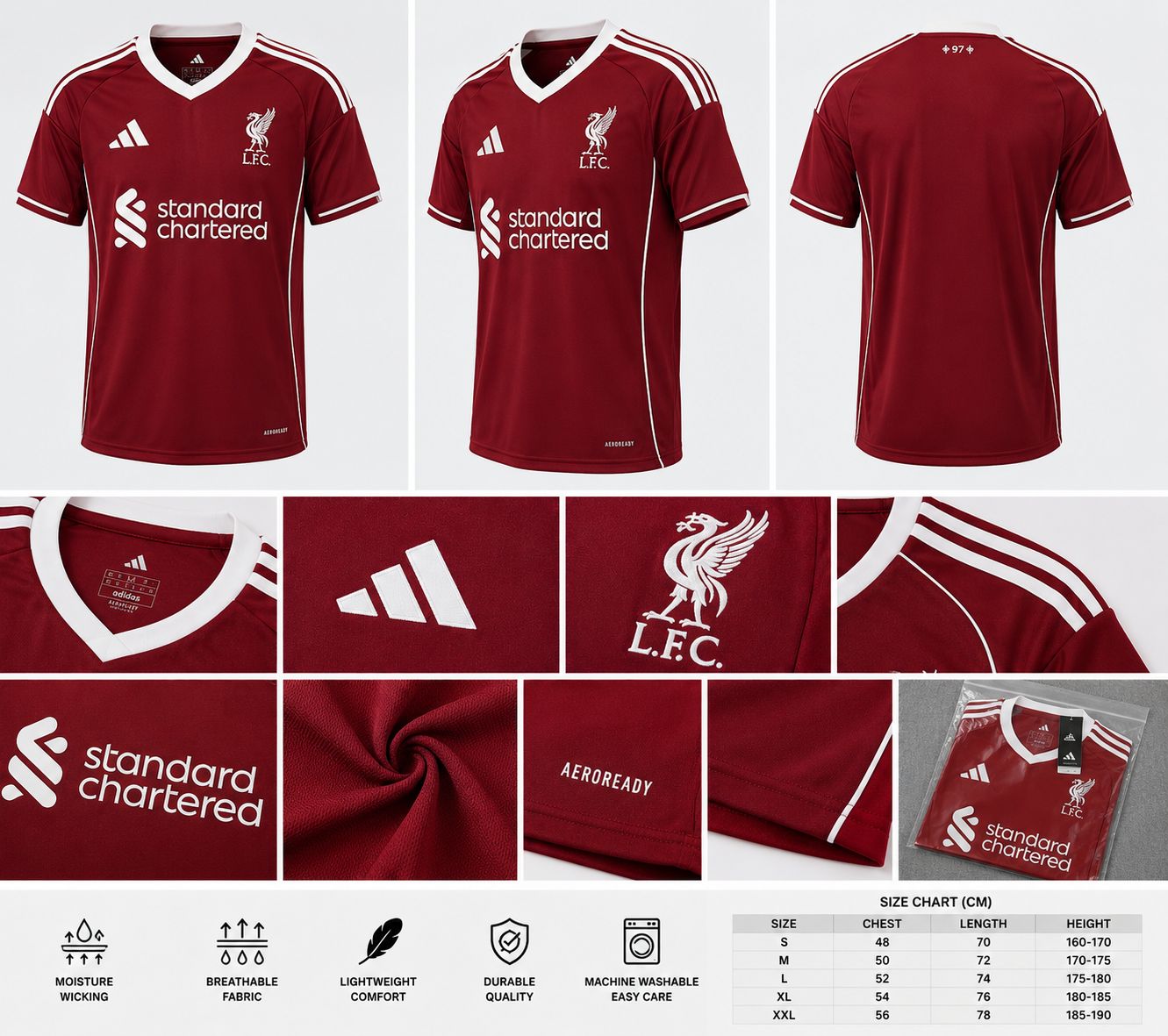 Maillot du club anglais Liverpool F.C.