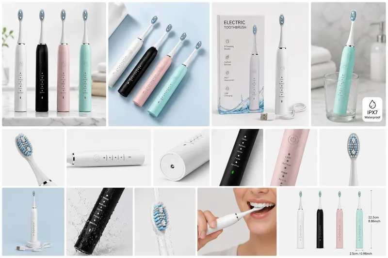 Brosse à dents électrique rechargeable – Nettoyage efficace et intelligent 🦷✨