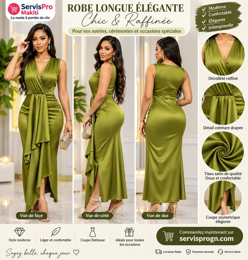 Robe Longue Élégante Femme 