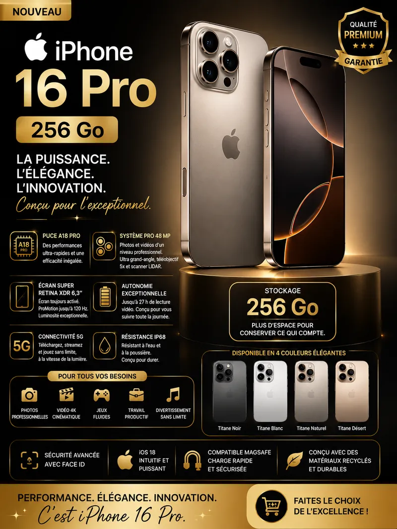 iPhone 16 Pro 256 Go