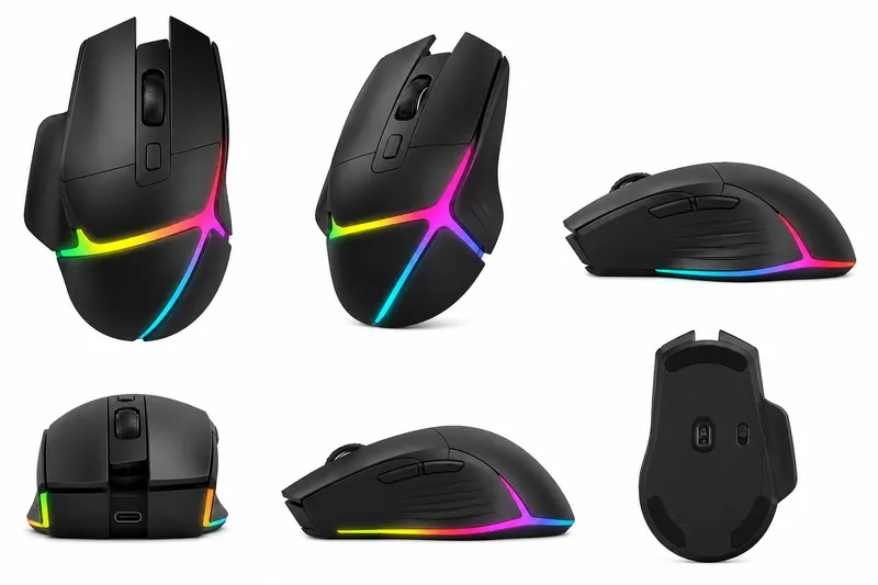 souris gaming sans fil RGB