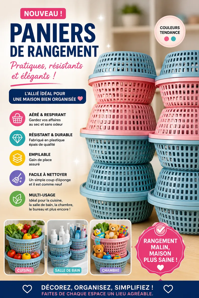 Paniers de rangement multifonctions