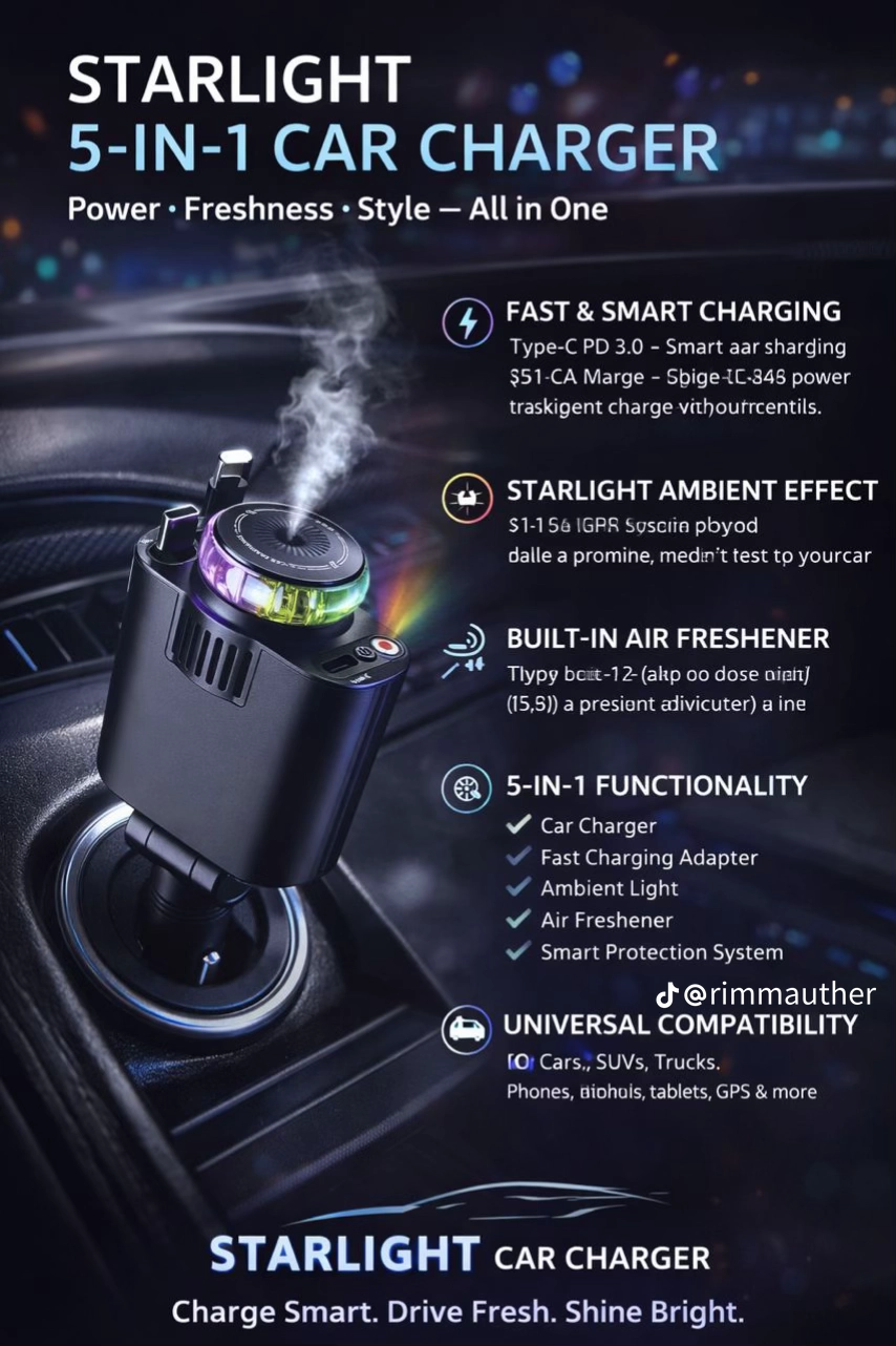 Le charger diffuser et lumière pour la voiture 