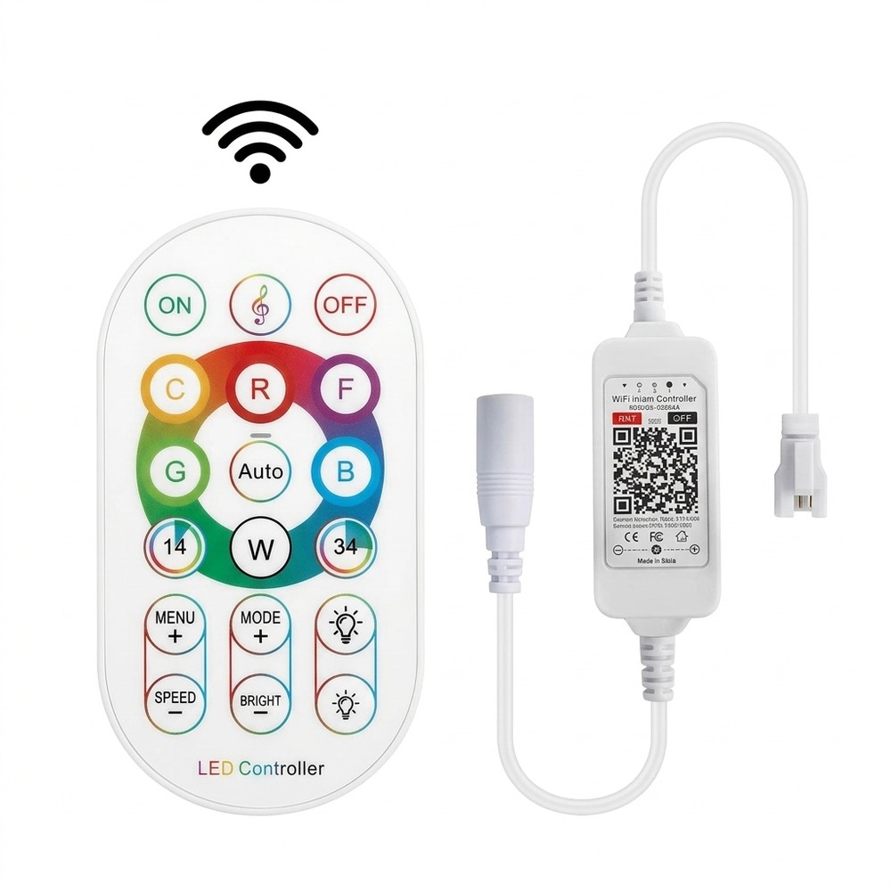 Contrôleur LED WiFi avec télécommande RF 24 touches — Réf. LED-029