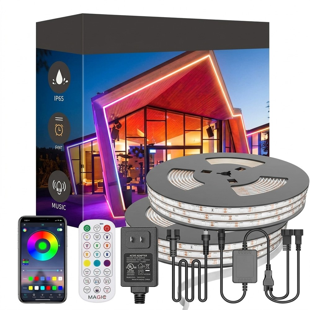 Kit Ruban LED RGB Intelligent Extérieur 10m — Réf. LED-010