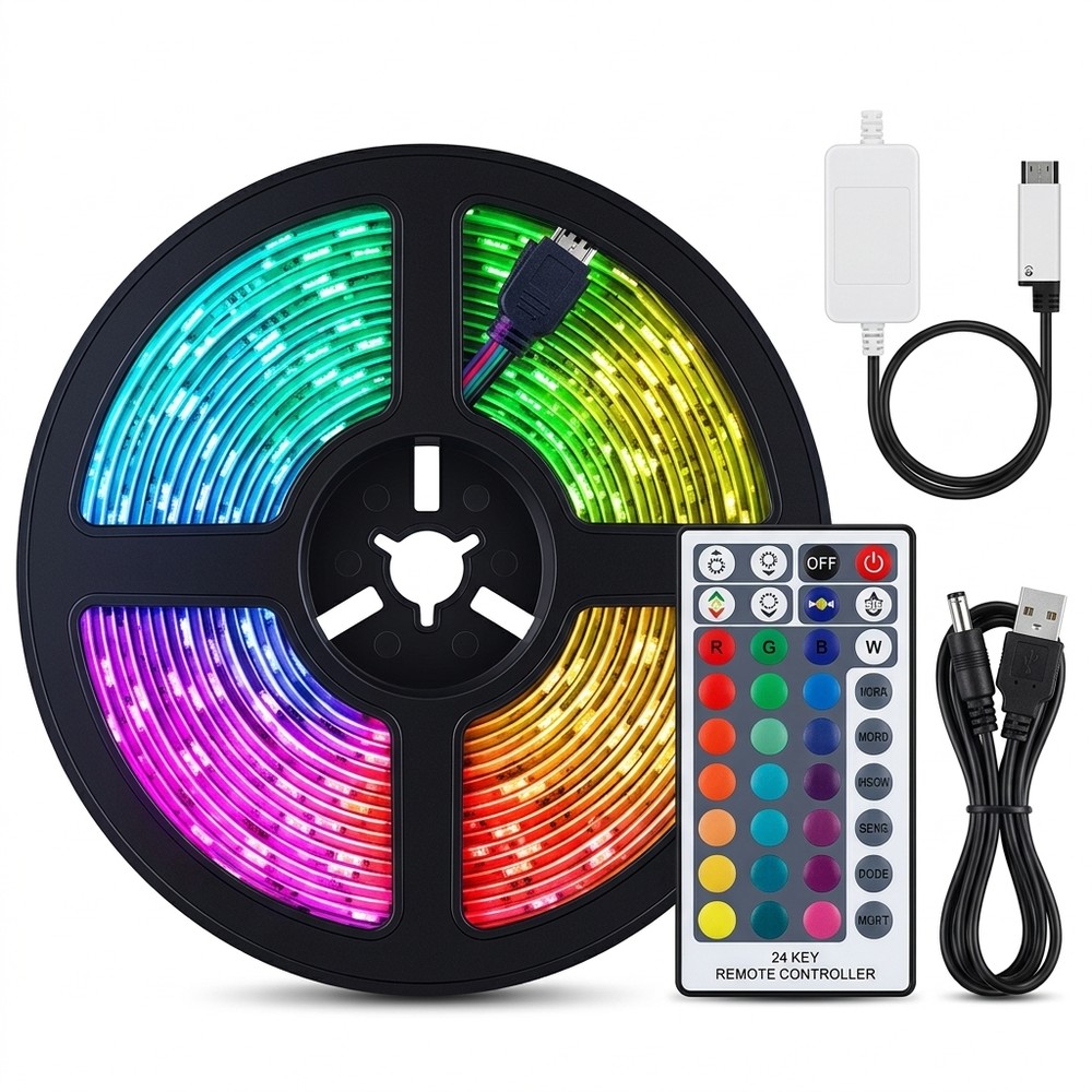 Kit Ruban LED RGB USB avec Télécommande — Réf. LED-005